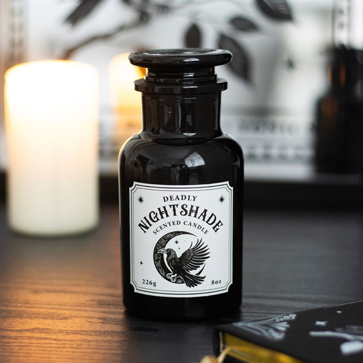 Mystic Raven Deadly Nightshade Apothecary Candle Mystic Raven Deadly Nightshade Apothecary Candle