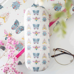 Floral Bug Print Glasses Case