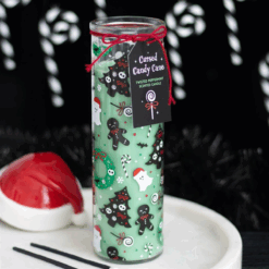 Merry Creepmas Cursed Candy Cane Tube Candle