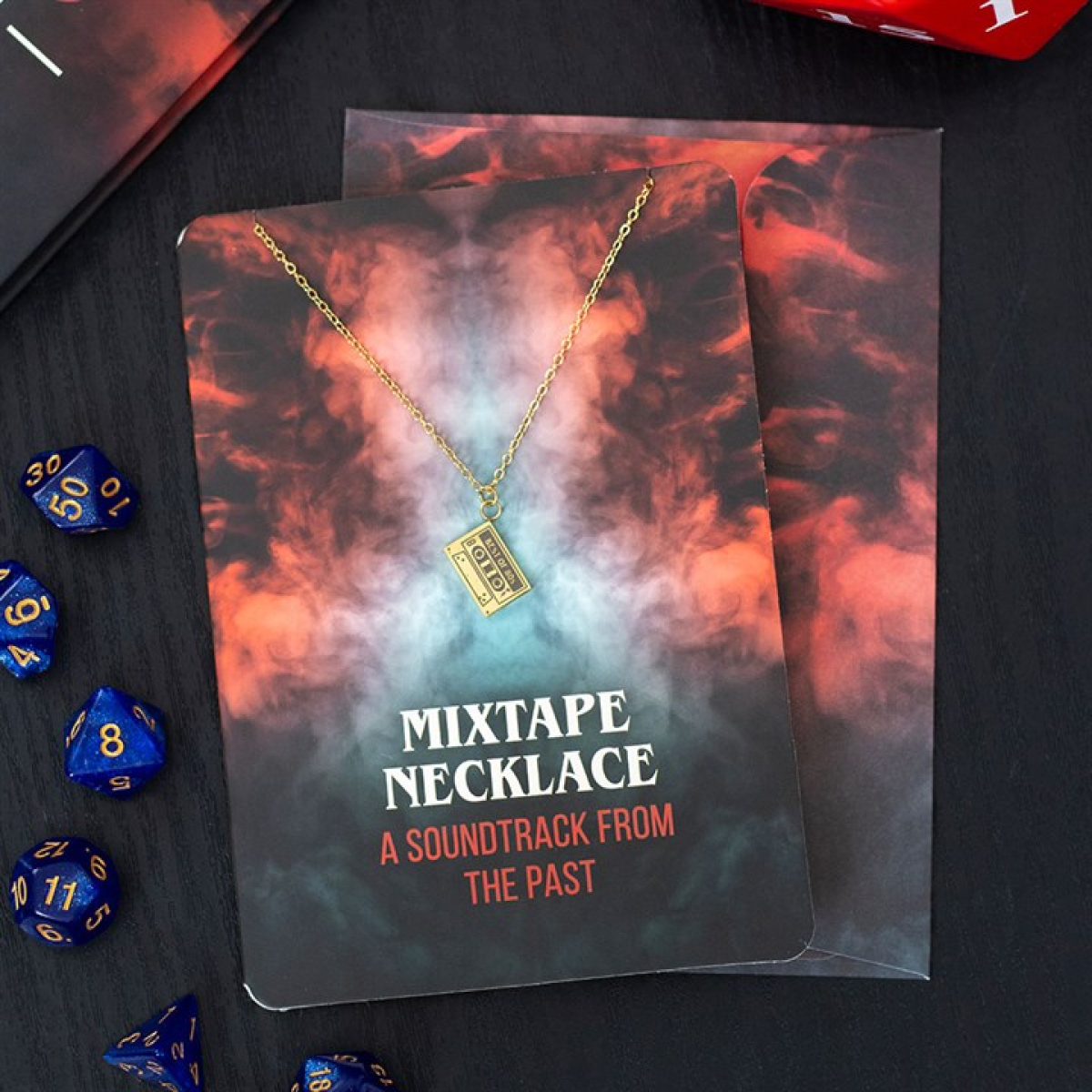 Mixtape Necklace on Greeting Card Mixtape Necklace on Greeting Card