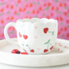 Scalloped Cherry Print Mug Scalloped Cherry Print Mug