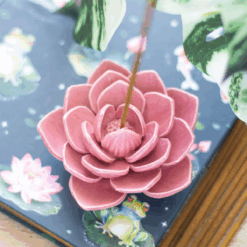 Pink Water Lily Incense Stick Holder