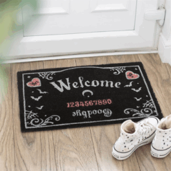 Pink and Black Talking Board Doormat