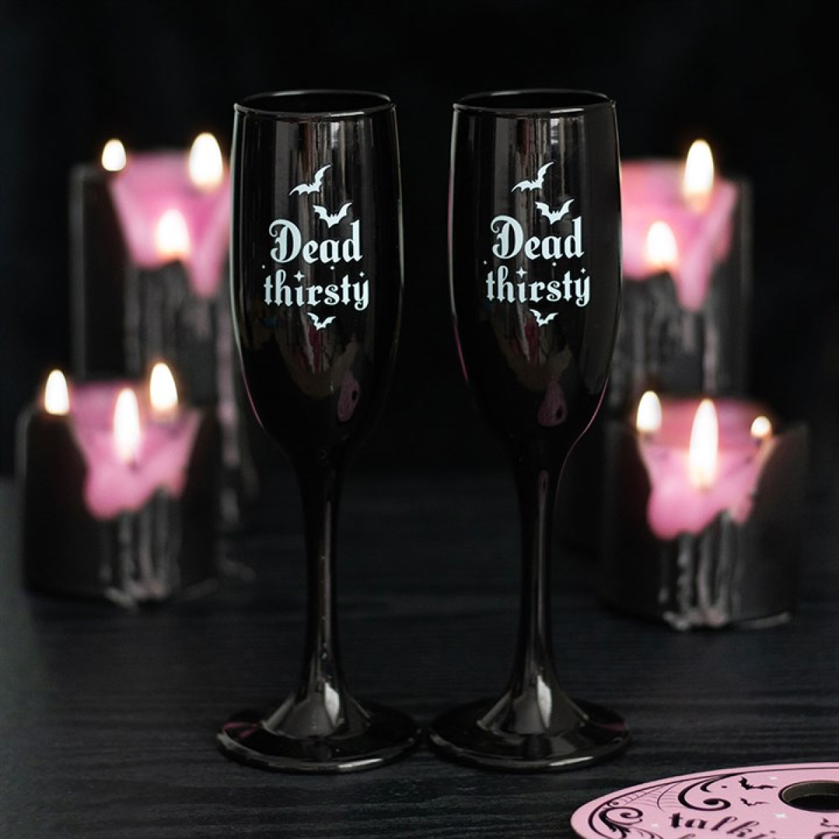 Set of 2 Dead Thirsty Champagne Flutes Set of 2 Dead Thirsty Champagne Flutes