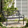 Outdoor Garden Bench – Metal Garden Chair for Patio, Lawn & Backyard