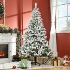 Alternative view of 6ft Snow Flocked Artificial Christmas Tree with Realistic Branch Tips
