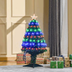 Alternative view of 3ft Prelit Artificial Christmas Tree with Multi-Coloured Fiber Optic LED Green