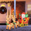 3.5ft Christmas Inflatable Santa Claus on Sleigh LED Indoor Outdoor 3.5ft Christmas Inflatable Santa Claus on Sleigh LED Indoor Outdoor