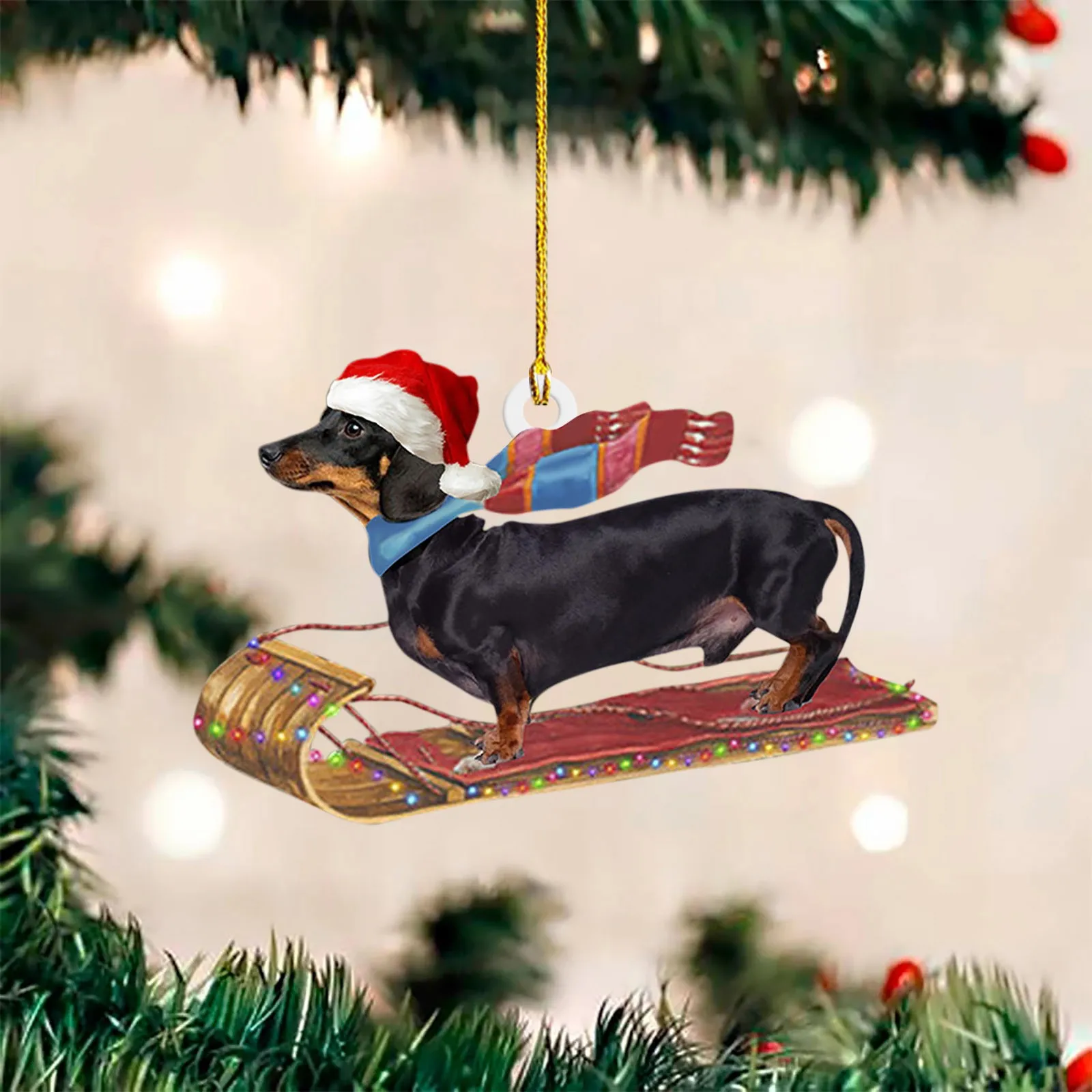 Dachshund Dog Shaped Christmas Tree Ornaments for Festive Decor & Gifts Dachshund Dog Shaped Christmas Tree Ornaments for Festive Decor & Gifts - Image 2