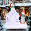 5ft Christmas Inflatable Penguins Wearing a Scarf with Ice House In & outdoors 5ft Christmas Inflatable Penguins Wearing a Scarf with Ice House In & outdoors
