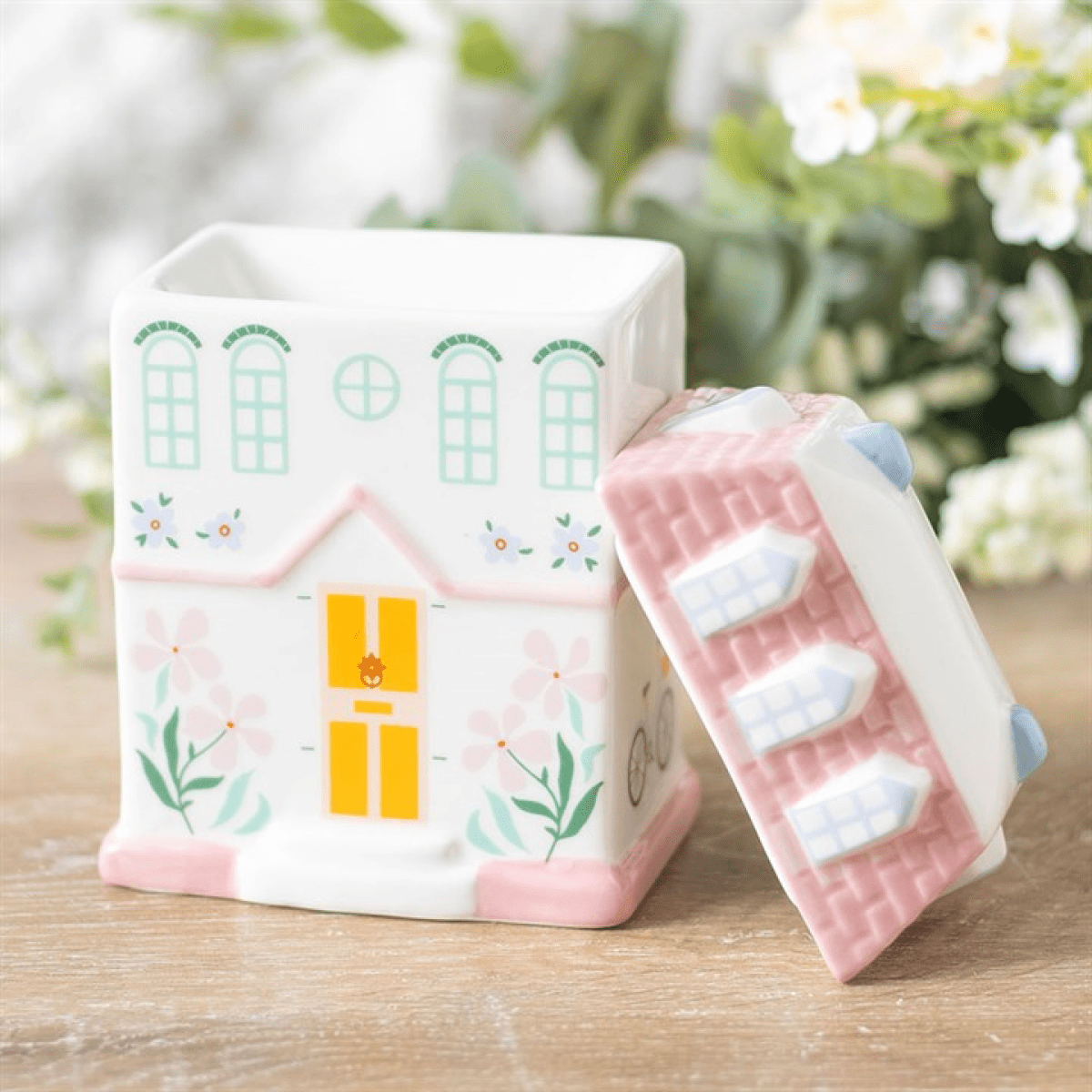 *Pastel House Shaped Ceramic Oil Burner and Wax Warmer(18/36) *Pastel House Shaped Ceramic Oil Burner and Wax Warmer(18/36) - Image 2