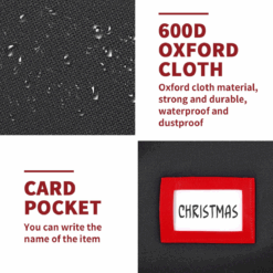 Alternative view of Black Christmas Tree Storage Bag – Heavy-Duty Zip Bag for Artificial Trees