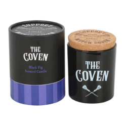 The Coven Black Fig Scented Glass Candle with Cork Lid (12/24)