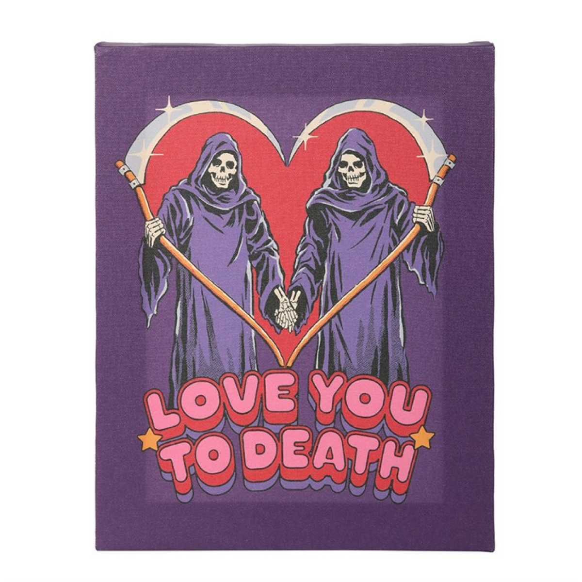 19x25cm Love You To Death Canvas Plaque by Steven Rhodes 19x25cm Love You To Death Canvas Plaque by Steven Rhodes - Image 2