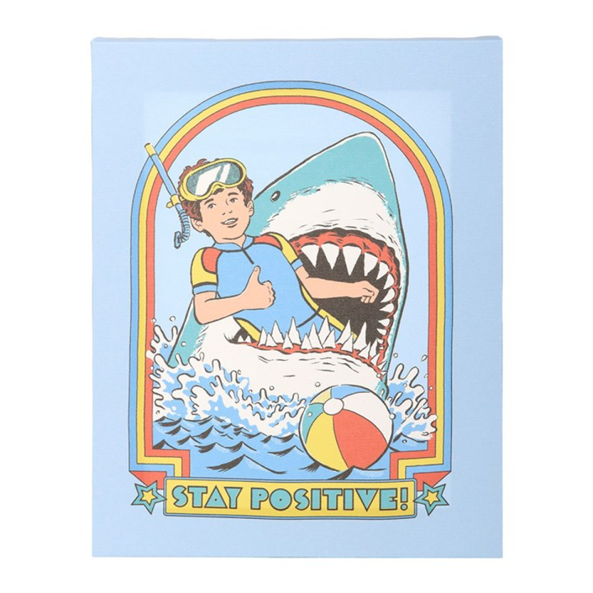 19x25cm Stay Positive Canvas Plaque by Steven Rhodes 19x25cm Stay Positive Canvas Plaque by Steven Rhodes - Image 2