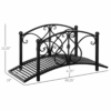 Decorative Metal Garden Bridge – Black Ornamental Arch for Ponds, Lawns & Landscaping
