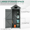 Slim Wooden Garden Shed – Vertical Outdoor Tool Storage Cabinet