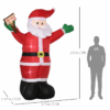 8ft Inflatable Santa Claus Holding Light-Up “Blessings” Sign with LED Lights
