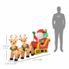 3.5ft Christmas Inflatable Santa Claus on Sleigh LED Indoor Outdoor 3.5ft Christmas Inflatable Santa Claus on Sleigh LED Indoor Outdoor