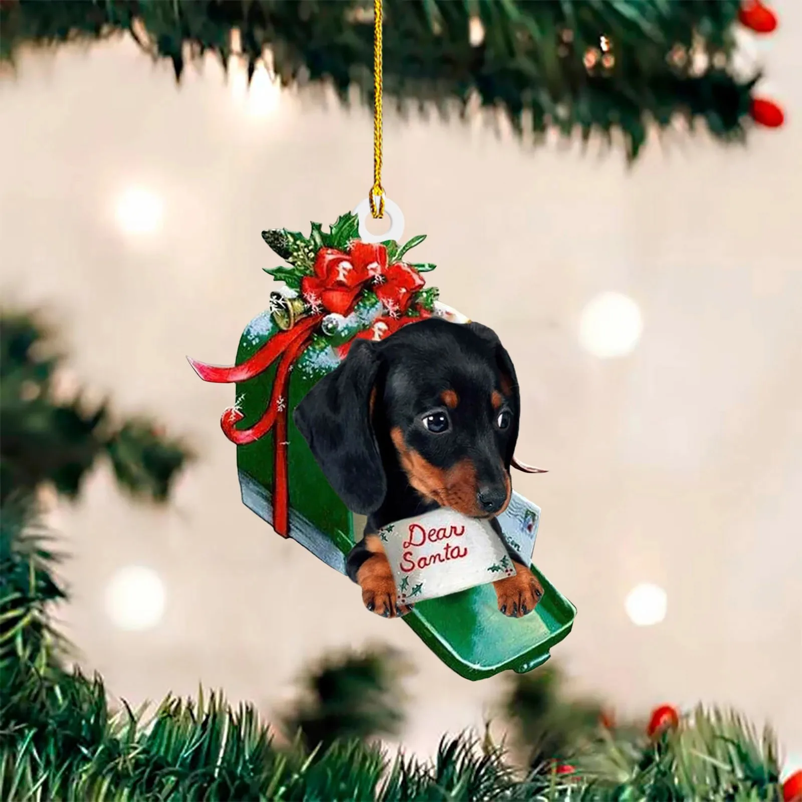Dachshund Dog Shaped Christmas Tree Ornaments for Festive Decor & Gifts Dachshund Dog Shaped Christmas Tree Ornaments for Festive Decor & Gifts - Image 3