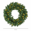 55CM Pre-lit Christmas Wreath 50 Warm White LED Ideal Xmas Artificial Door Deco 55CM Pre-lit Christmas Wreath 50 Warm White LED Ideal Xmas Artificial Door Deco