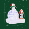 5ft Christmas Inflatable Penguins Wearing a Scarf with Ice House In & outdoors 5ft Christmas Inflatable Penguins Wearing a Scarf with Ice House In & outdoors