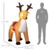 6ft Christmas Inflatable Reindeer Deco Xmas Lights Indoor and Outdoor Animal