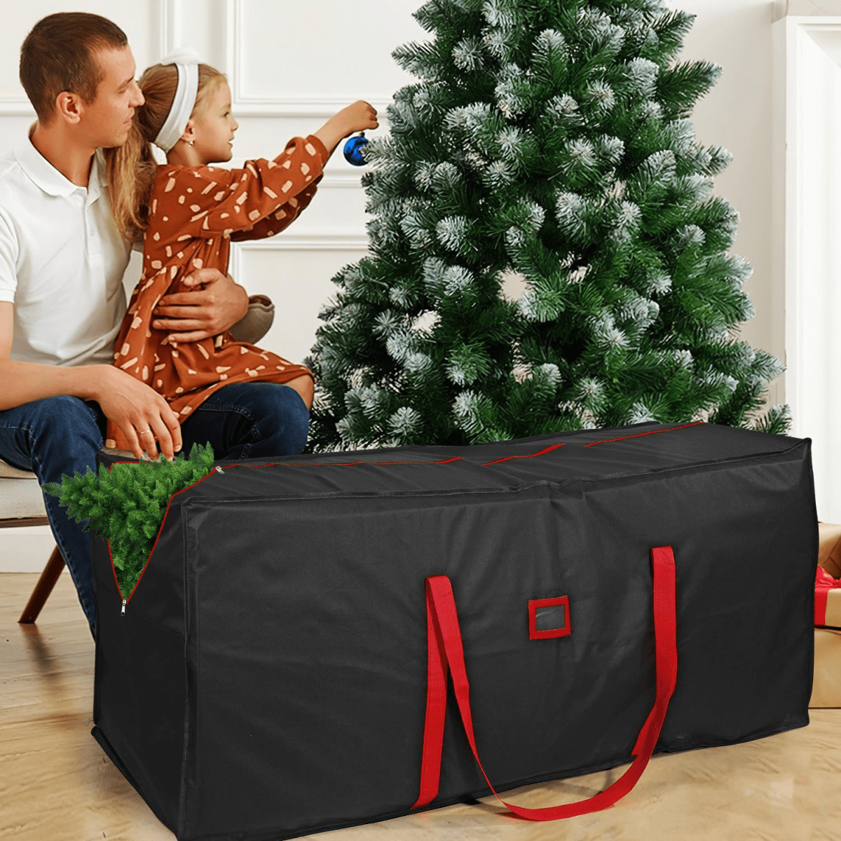 Black Christmas Tree Storage Bag – Heavy-Duty Zip Bag for Artificial Trees Black Christmas Tree Storage Bag – Heavy-Duty Zip Bag for Artificial Trees - Image 3