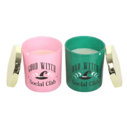 Alternative view of Set of 2 Good Witch and Bad Witch Scented Glass Candles (12/24)