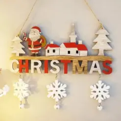 Alternative view of Wooden Christmas Gnome Ornaments - Festive Home Decoration