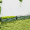 Metal Raised Garden Bed – Rectangular Planter for Flowers & Vegetables (Green)