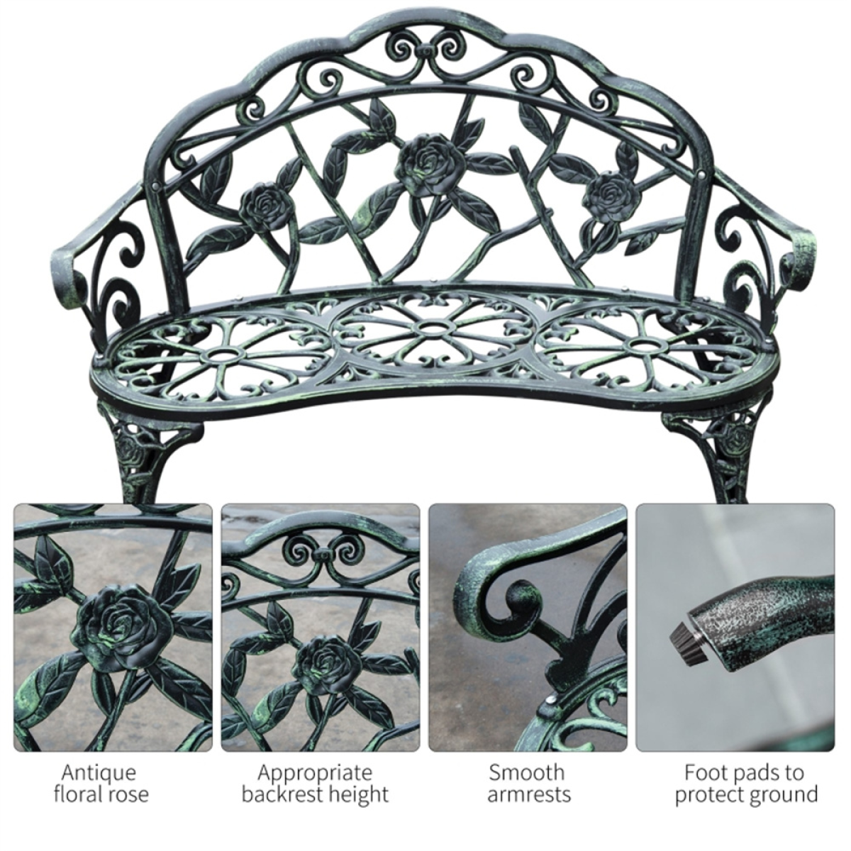 Outdoor Garden Bench and Chair Set – Weather-Resistant Design for Patio or Lawn Outdoor Garden Bench and Chair Set – Weather-Resistant Design for Patio or Lawn - Image 5