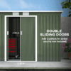 Metal Garden Storage Shed – Large Outdoor Tool Shed with Sliding Doors
