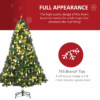 1.8m 6ft Pre-Lit Artificial Christmas Tree 200 LED Tree Decorative Balls Stand