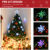 3FT Green Fibre Optic Artificial Christmas Tree LED Snowflakes Fireproofing