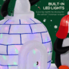 5ft Christmas Inflatable Penguins Wearing a Scarf with Ice House In & outdoors 5ft Christmas Inflatable Penguins Wearing a Scarf with Ice House In & outdoors