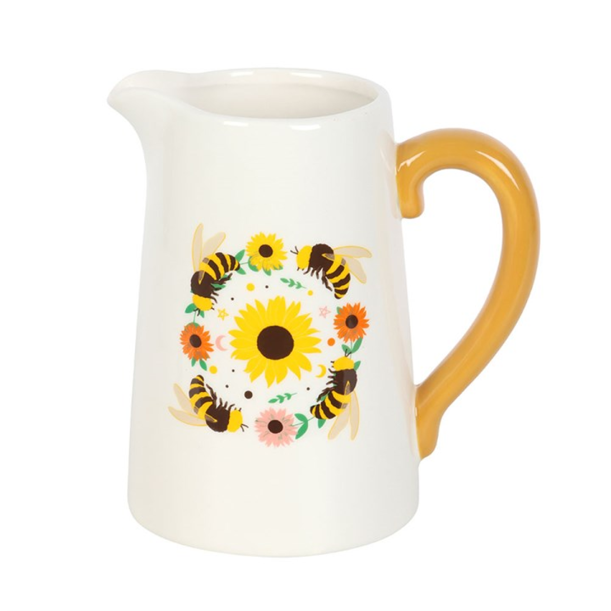 Bee and Sunflower Ceramic Flower Jug Bee and Sunflower Ceramic Flower Jug - Image 3