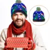 LED Light Up Christmas Hat - Warm Knitted Beanie for Festive Fun