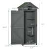 Slim Wooden Garden Shed – Vertical Outdoor Tool Storage Cabinet