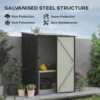 Compact Galvanised Steel Garden Storage Shed with Sliding Door – Weather-Resistant Outdoor Tool Organiser