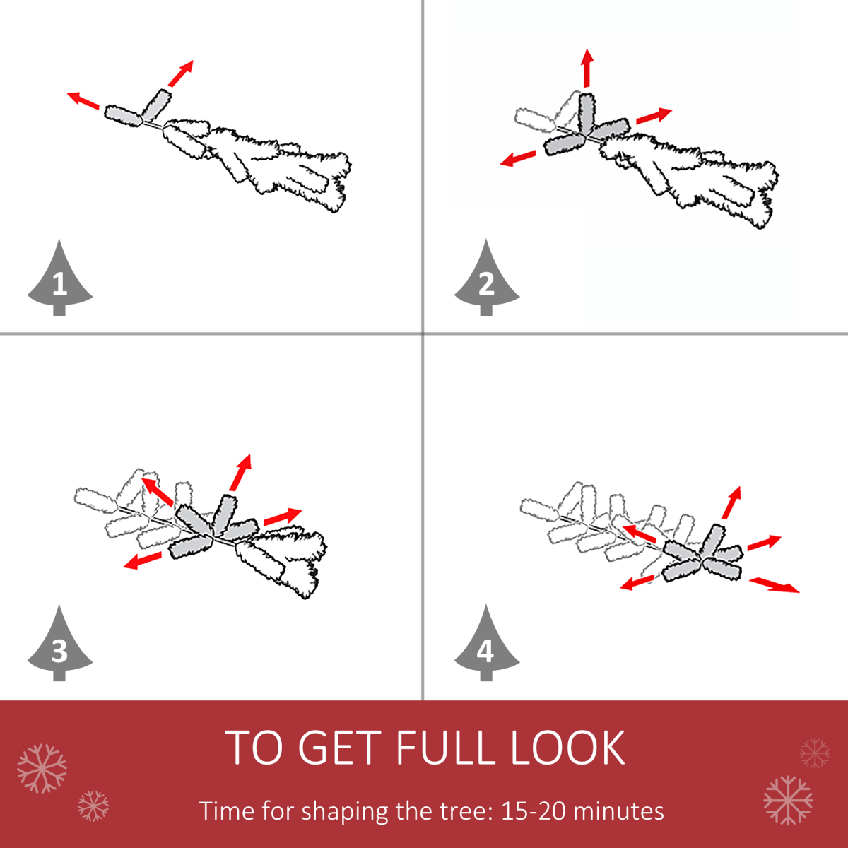 5FT Artificial Christmas Tree Pencil Tree Berries Pinecones Foldable Feet Green 5FT Artificial Christmas Tree Pencil Tree Berries Pinecones Foldable Feet Green - Image 5