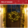 55CM Pre-lit Christmas Wreath 50 Warm White LED Ideal Xmas Artificial Door Deco 55CM Pre-lit Christmas Wreath 50 Warm White LED Ideal Xmas Artificial Door Deco