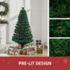 5ft Pre-Lit Fibre Optic Artificial Christmas Tree with Multi-Colour LED & Star Topper 5ft Pre-Lit Fibre Optic Artificial Christmas Tree with Multi-Colour LED & Star Topper