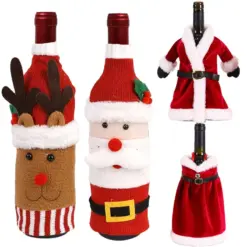 Festive Wine Bottle Covers Reusable Christmas Decor for Any Occasion