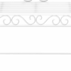 Outdoor Metal Garden Bench – White Wrought Iron Decorative Garden Chair for Patio & Lawn Outdoor Metal Garden Bench – White Wrought Iron Decorative Garden Chair for Patio & Lawn