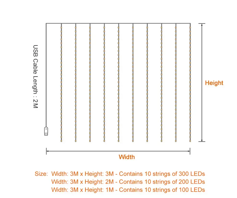 Festoon Christmas Curtain Lights – Perfect Holiday Home & Party Decor Festoon Christmas Curtain Lights – Perfect Holiday Home & Party Decor - Image 6