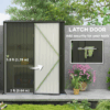Compact Galvanised Steel Garden Storage Shed with Sliding Door – Weather-Resistant Outdoor Tool Organiser