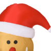 6ft Inflatable Gingerbread Man with Santa Hat & LED Lights
