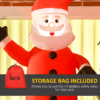 7ft Christmas Inflatable Santa Claus from Chimney with LED Lights