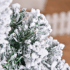 4 Feet Prelit Artificial Snow Flocked Christmas Tree Warm LED Light Green White